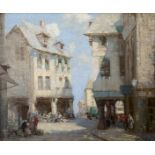 William Lee HANKEY (1869-1952) Street Scene with Market Sellers