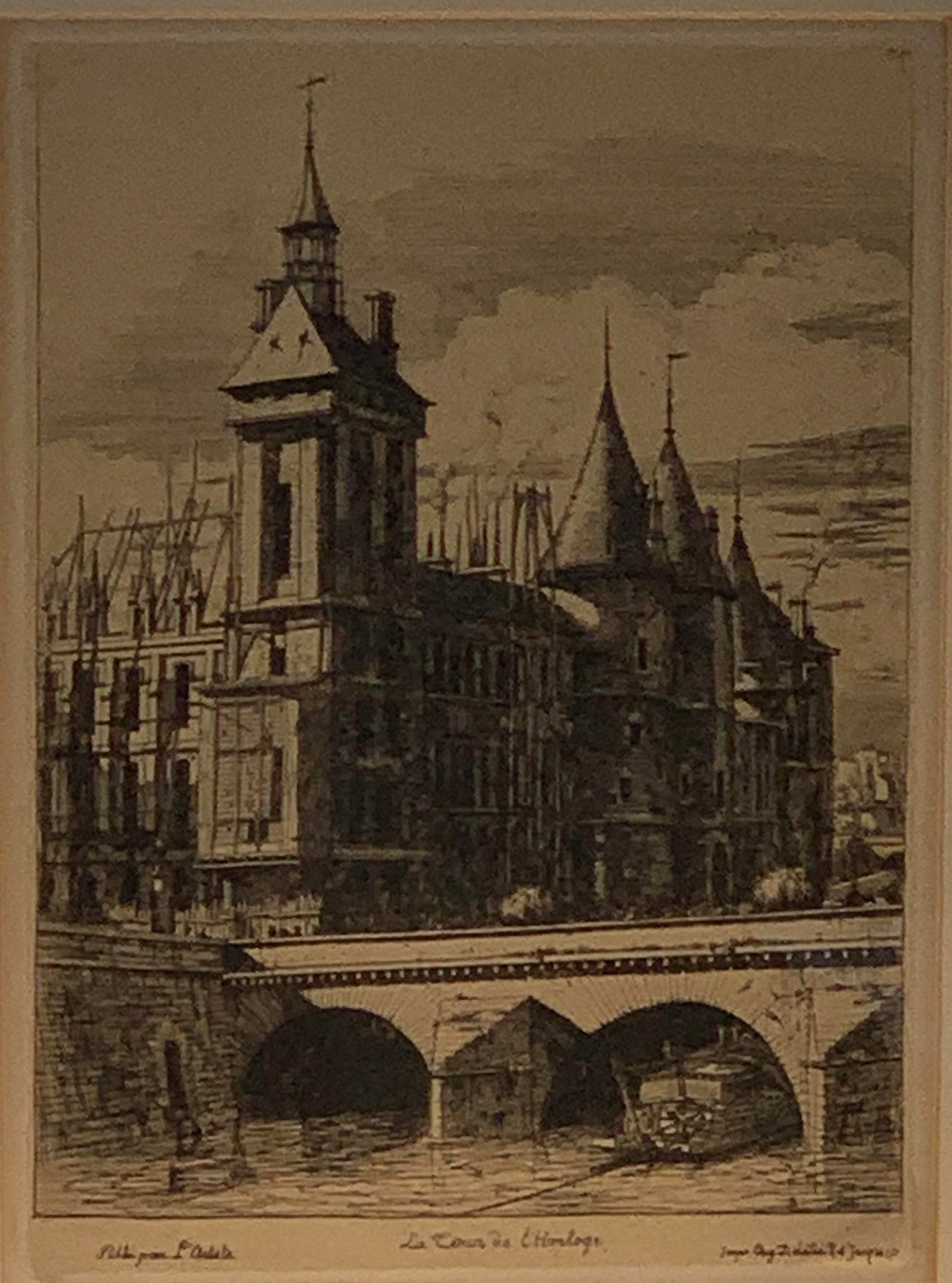 Charles MERYON (1821-1868) La Tour de l'Horloge - Image 2 of 4