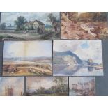 A Collection of Approximately 40 watercolours