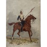 Henry Frederick LUCAS-LUCAS (1848-1943) Sketch of a 17th Lancer