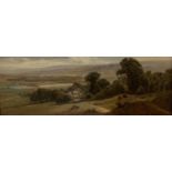 Edward Henry HOLDER (1847-1922) Landscape with Figure Returning Home along a Path