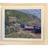 T. HALL (British, 20th Century) Penberth Cove