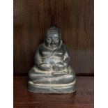 A Chinese bronze model of Buddah. (Dimensions: Height 10cm)(Height 10cm)