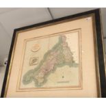 A new map of Cornwall, after John Carey 1806. (Dimensions: 50 x 57cm)(50 x 57cm)
