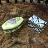 A Limoges trinket box and one other trinket box (2).