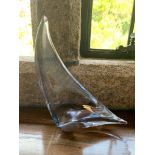 An art glass sculpture signed Macolin 7.24.12-98. (Dimensions: Height 24cm)(Height 24cm)