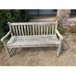 A Teak garden bench.