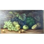 Edwin STEELE (1803-1871) Still Life with Fruit Oil on canvas Signed (Dimensions: 29 x 50cm)(29 x