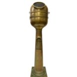 A ship's brass binnacle, with a Brown of Watford bearing repeater barometer, number 3869, on a
