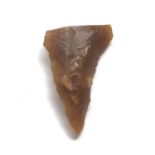 Neolithic fine, large, oblique flint arrow head, Dr M.G. Weller collection, Norfolk, 13.6g, 55mm.