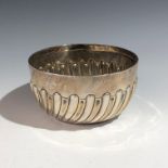 A fluted silver bowl, 5oz.