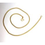 An 18ct gold snake necklace. 14gm.