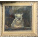 Christine Allen GAYNOR A study of a cat Oil on board Signed and dated 1988 Provenance: Bearing a
