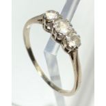 A three stone platinum ring