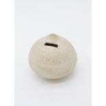 A Leach pottery money box by Atsuya Hamada, incised inscription 'Clodgy Bank', impresssed pottery