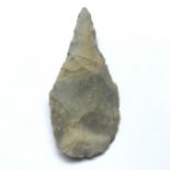 Middle Palaeo, ovate hand axe flint (Bernard Brion) Annenport, France, 43.3g, 94mm.