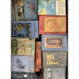 A collection of Victorian novels with pictorial cloth covers.