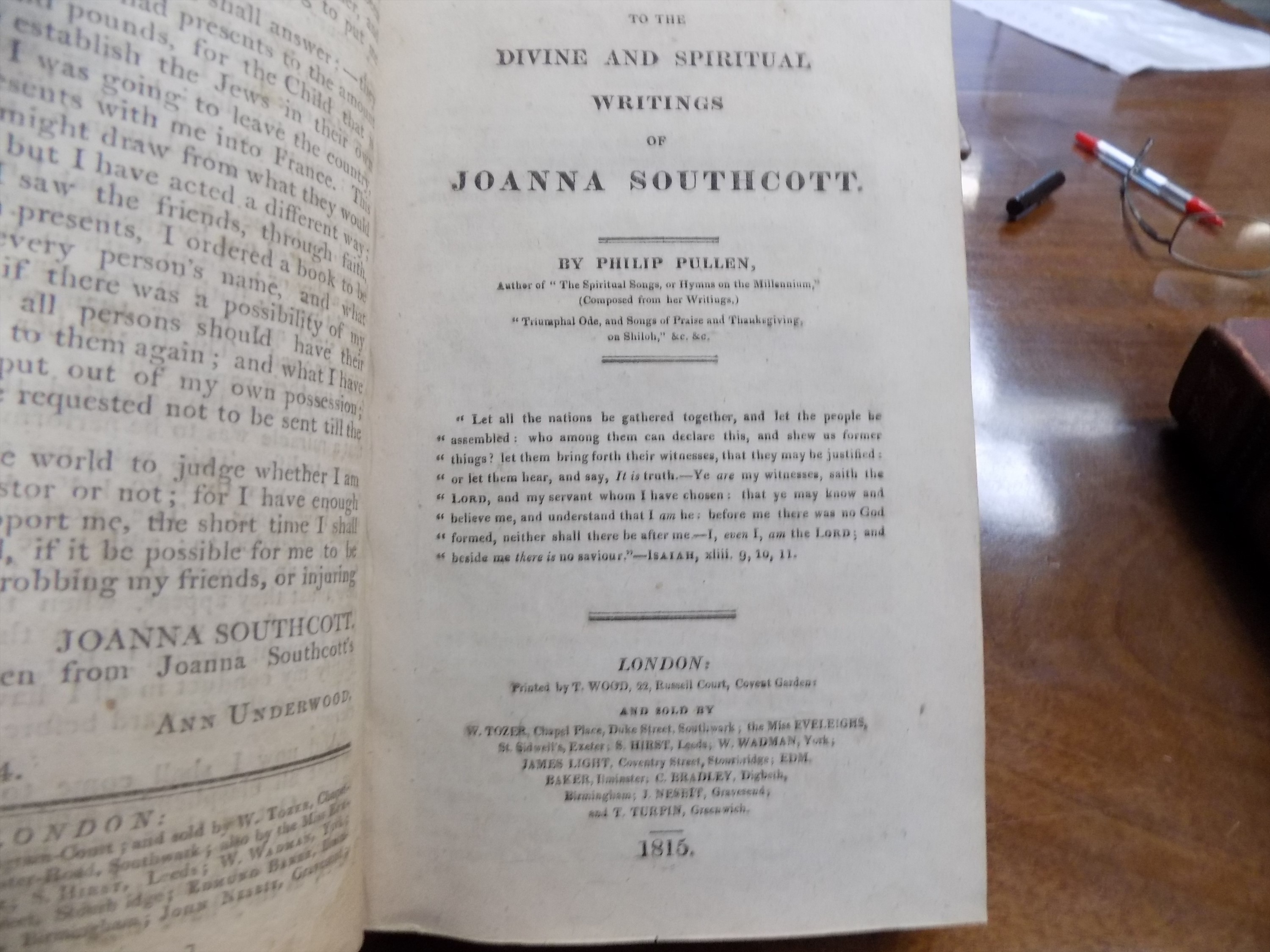 JOANNA SOUTHCOTT 5 Vols of bound separately paginated pamphlets (approximately 30) some 1st editions - Image 6 of 6