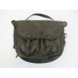 A Mulberry brown leather messenger bag. (Dimensions: 34cm x 40cm (excluding strap).)(34cm x 40cm (