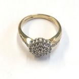 A diamond hexagonal cluster ring.