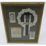 An England v Scotland 1938 Wembley stadium football ticket, together with an England rosette and two