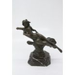 'L`Étoile Filante', bronze sculpture of a female nude after Felix-Maurice Charpentier, with cast