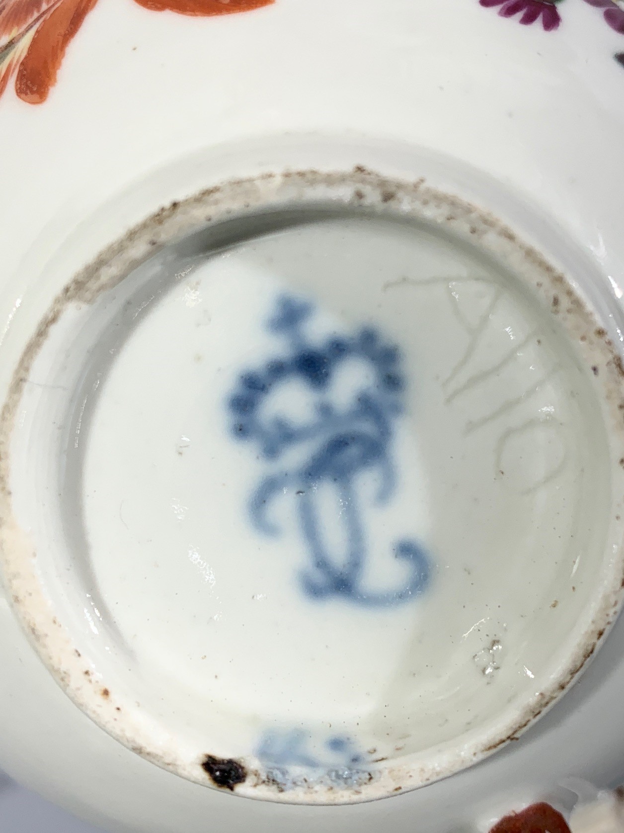 An 18th century Frankenthal teacup and saucer painted with floral sprays.Condition report: See - Image 11 of 11