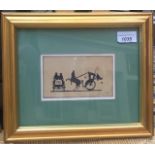 T. GIBSON Silhouette print Signed in pencil and dated 1931 (Dimensions: 8 x 14cm.)(8 x 14cm.)