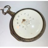A silver early 19th century silver pair cased pocket watch by John N Martyn, Falmouth, no 145.