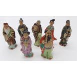 A set of six Chinese porcelain figures, early 20th century, (Dimensions: Height 7.5cm.)(Height 7.