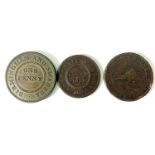 Cornish 19th Century Tokens (3):