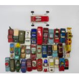 Corgi - A large selection of playworn vehicles (a box).