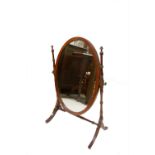 A late Victorian mahogany dressing table mirror. (Dimensions: Height 68cm, width 45cm.) (Qty: 1)(