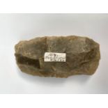 Bi facial Acheulean hand axe ,Henry Dewey, 08/06/1922 Barnfield, Swanscombe, 158.8g, 117mm.