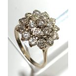 A good diamond cluster ring.