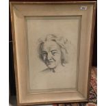 Stuart ARMFIELD (British, 20th Century) Portrait of Barbara Hepworth Pencil on paper Signed (