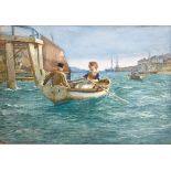 Joseph Riley WILMER (1883-1941) The Fisherman's Daughter Watercolor and bodycolour Signed and