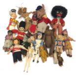 A collection of toys including a 1966 Football World Cup'Willie'lion teddy,a 1950s Bild Lilli
