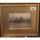 Maria EATON St. Paul's London Watercolour Signed (Dimensions: 10.5 x 14.3cm.) (Qty: 1)(10.5 x 14.