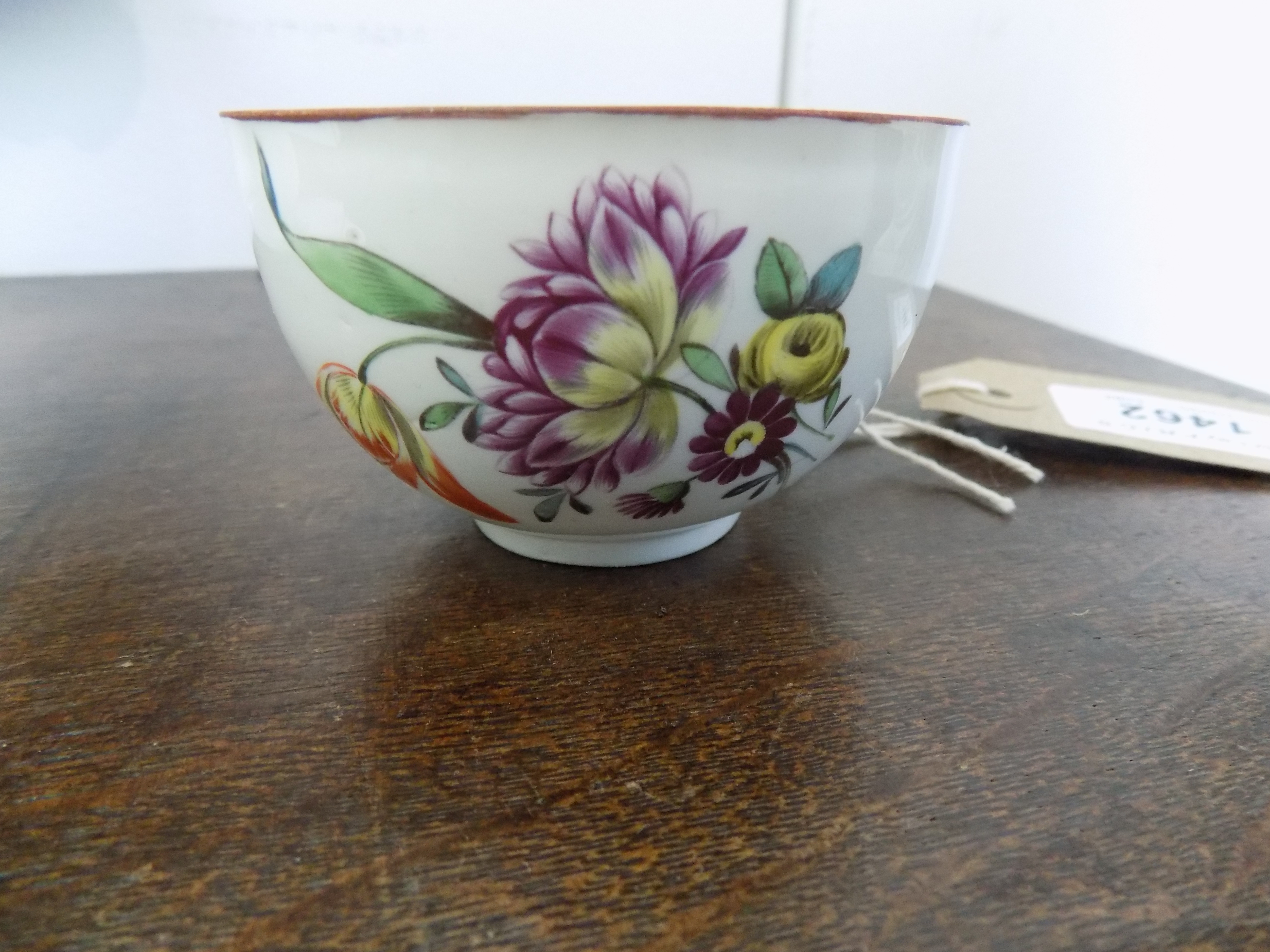 An 18th century Frankenthal teacup and saucer painted with floral sprays.Condition report: See - Image 9 of 11