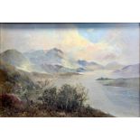 Frank JAMESON (1899-1968) Lake and Mountain Landscape Oil on canvas Signed (Dimensions: 40 x 60.