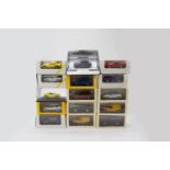 Boxed die-cast cars: 15 various Opel vehicles in mint condition.