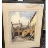 S. NICOLL Pudding Bag Lane Watercolour Signed in pencil