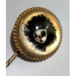 A Victorian Essex Crystal dog tie pin. (Qty: 1)