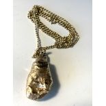 9ct gold nugget and chain