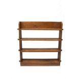 Two Arts & Crafts oak open bookcases, each with four shelves. (Dimensions: Height 111cm, width 103cm