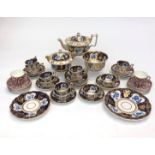 A 19th century Cauldon Place Works 'Royal' tea service, pattern no. 2/100, comprising tea pot,