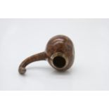A gourd pipe, the bowl's metal rim inscribed 'Souvenir de la famille J.A.Lung a celle de E.