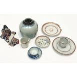 Miscellaneous Chinese and Japanese ceramics, to include a famille rose fluted saucer dish.