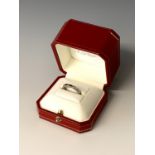 A Cartier 18ct white gold and diamonds eternity Lanieres ring with original boxes and purchase